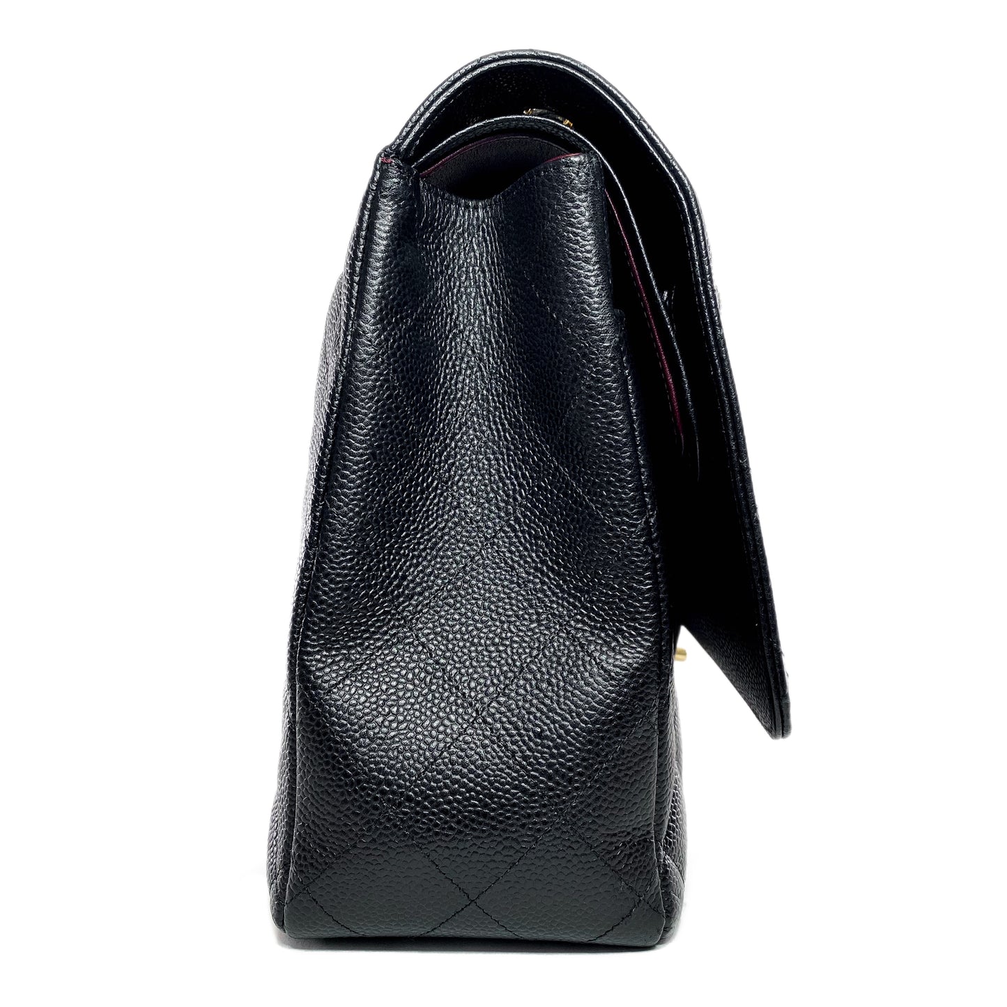 Chanel Black Quilted Caviar Maxi Double Flap Bag