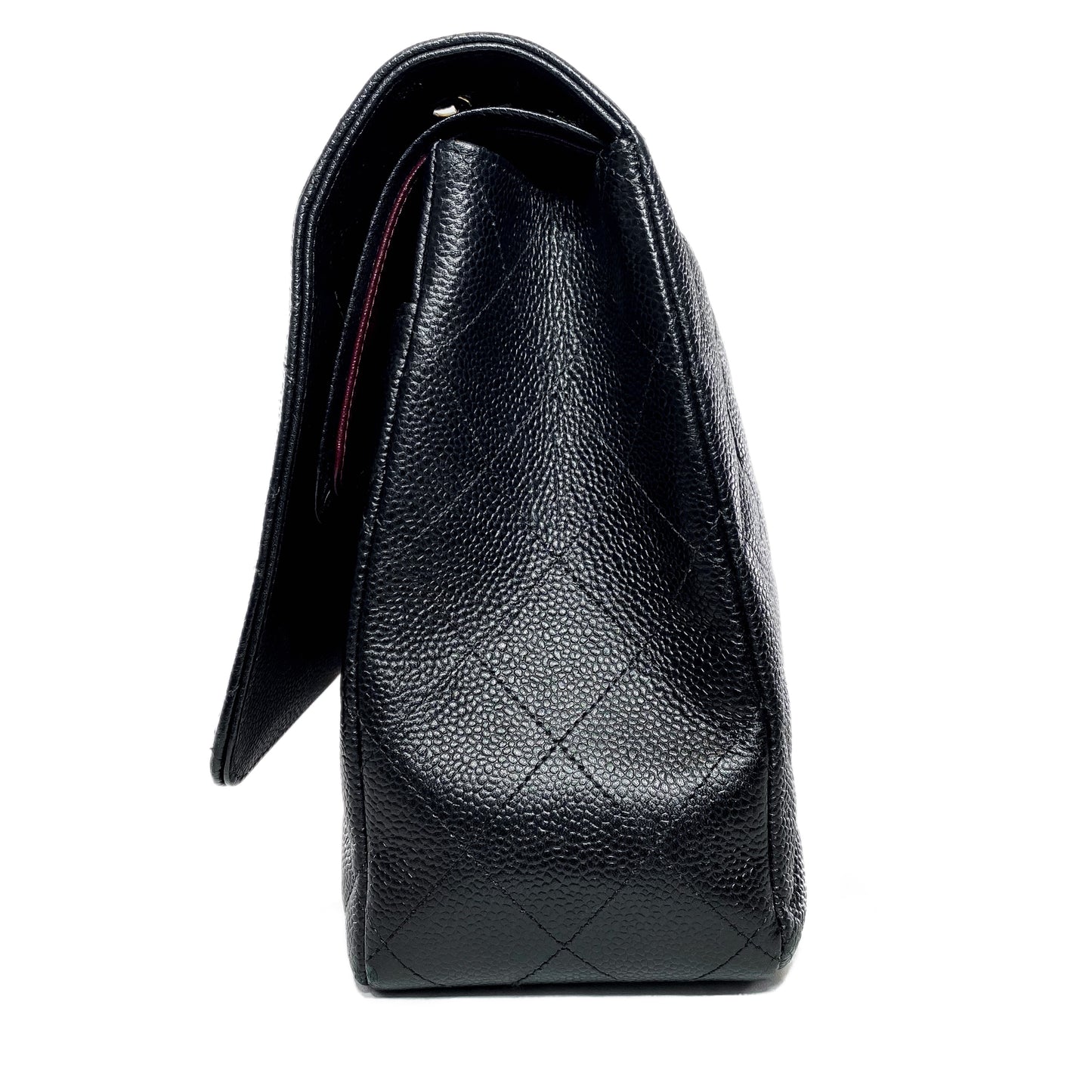 Chanel Black Quilted Caviar Maxi Double Flap Bag