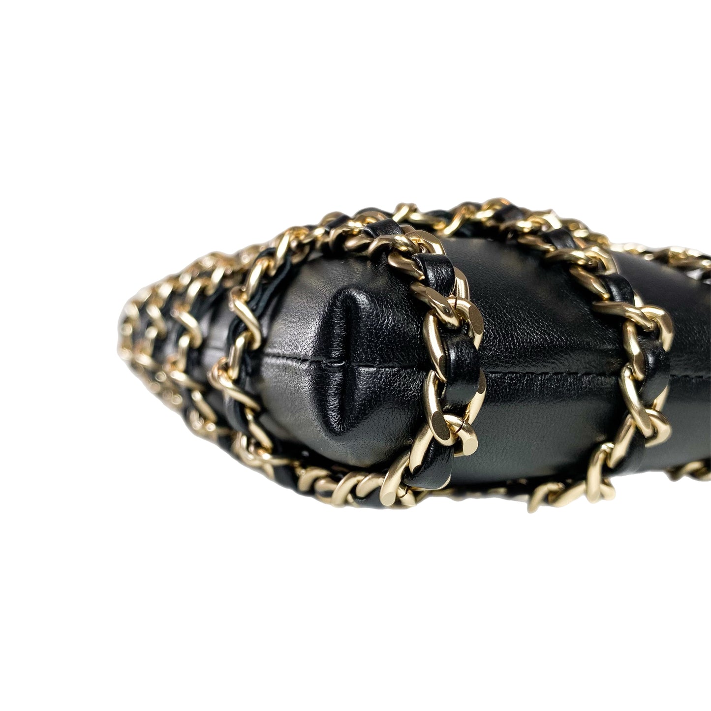 Chanel Black Tech Me Out Clutch with Chain