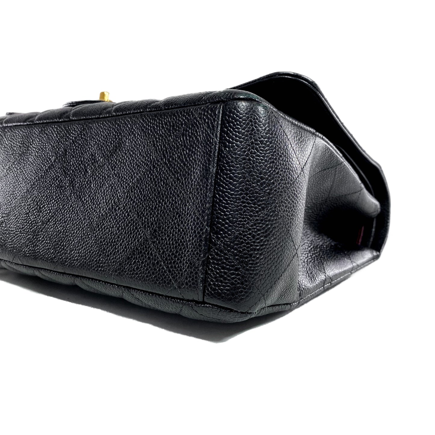 Chanel Black Quilted Caviar Maxi Double Flap Bag