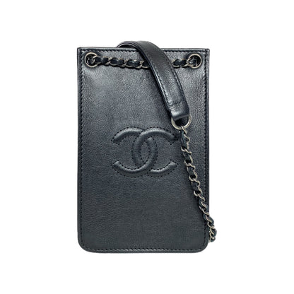 Chanel Black CC Phone Holder Crossbody