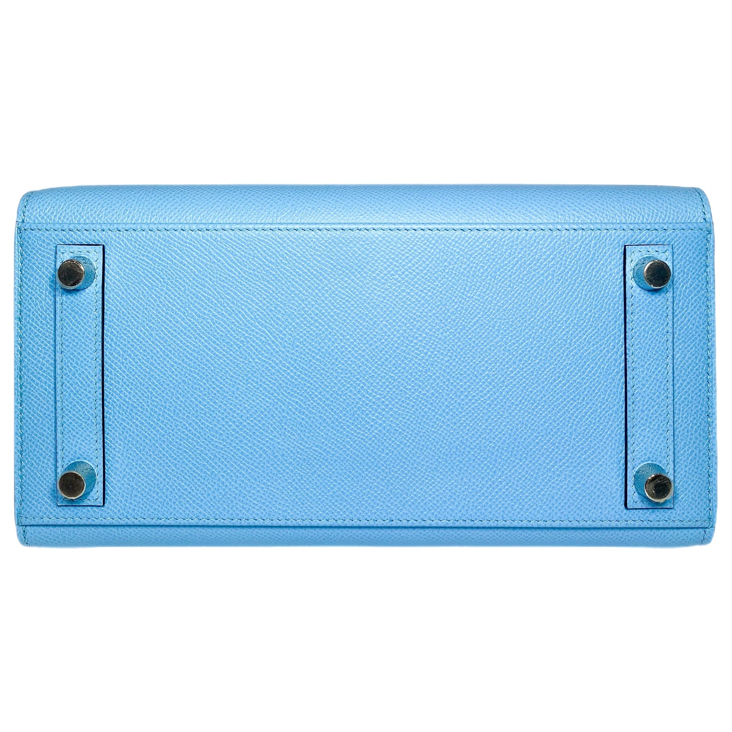 Hermes Birkin 25 Bleu Celeste Sellier Epsom Palladium Hardware