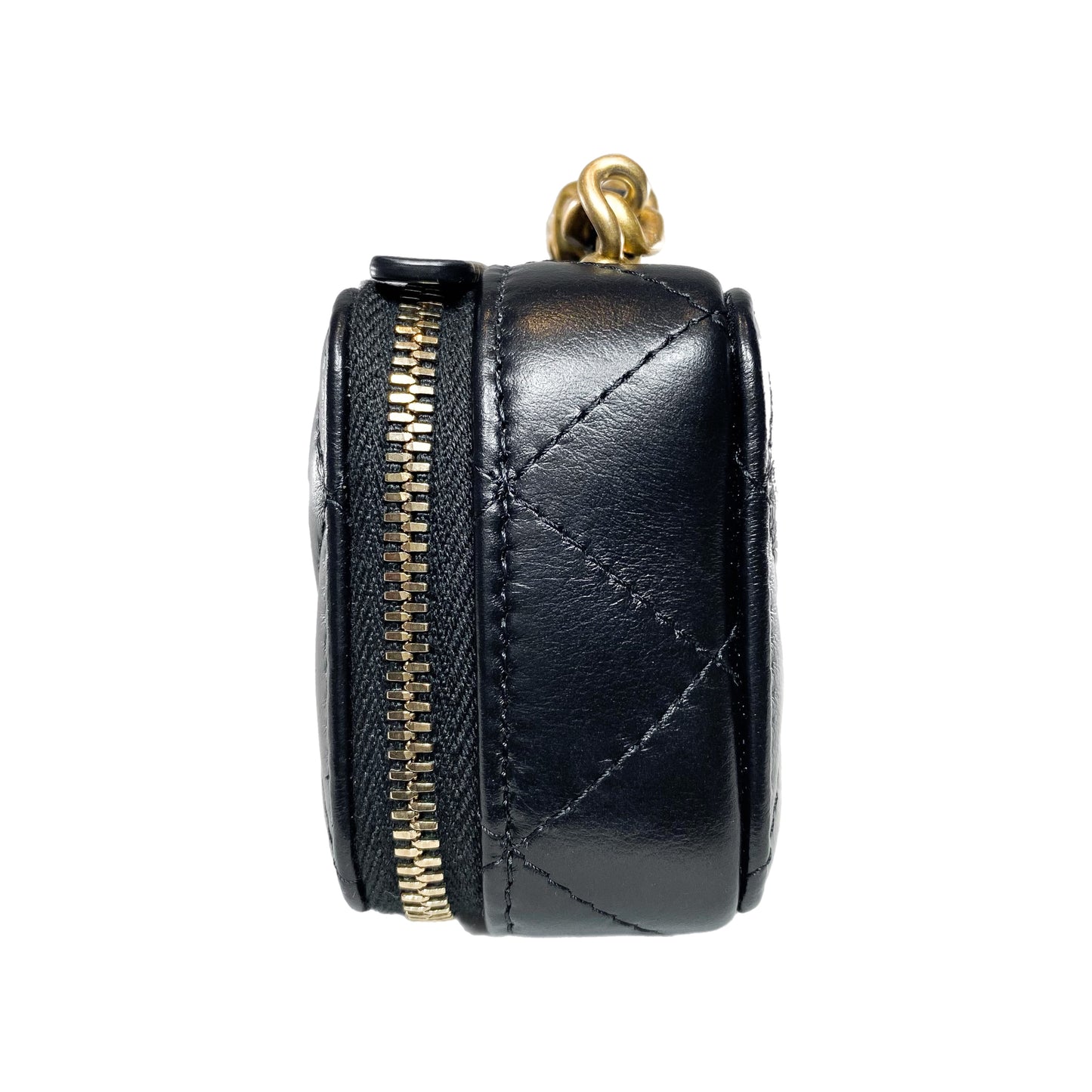 Chanel Black Quilted Mini Lacquered Chain Clutch
