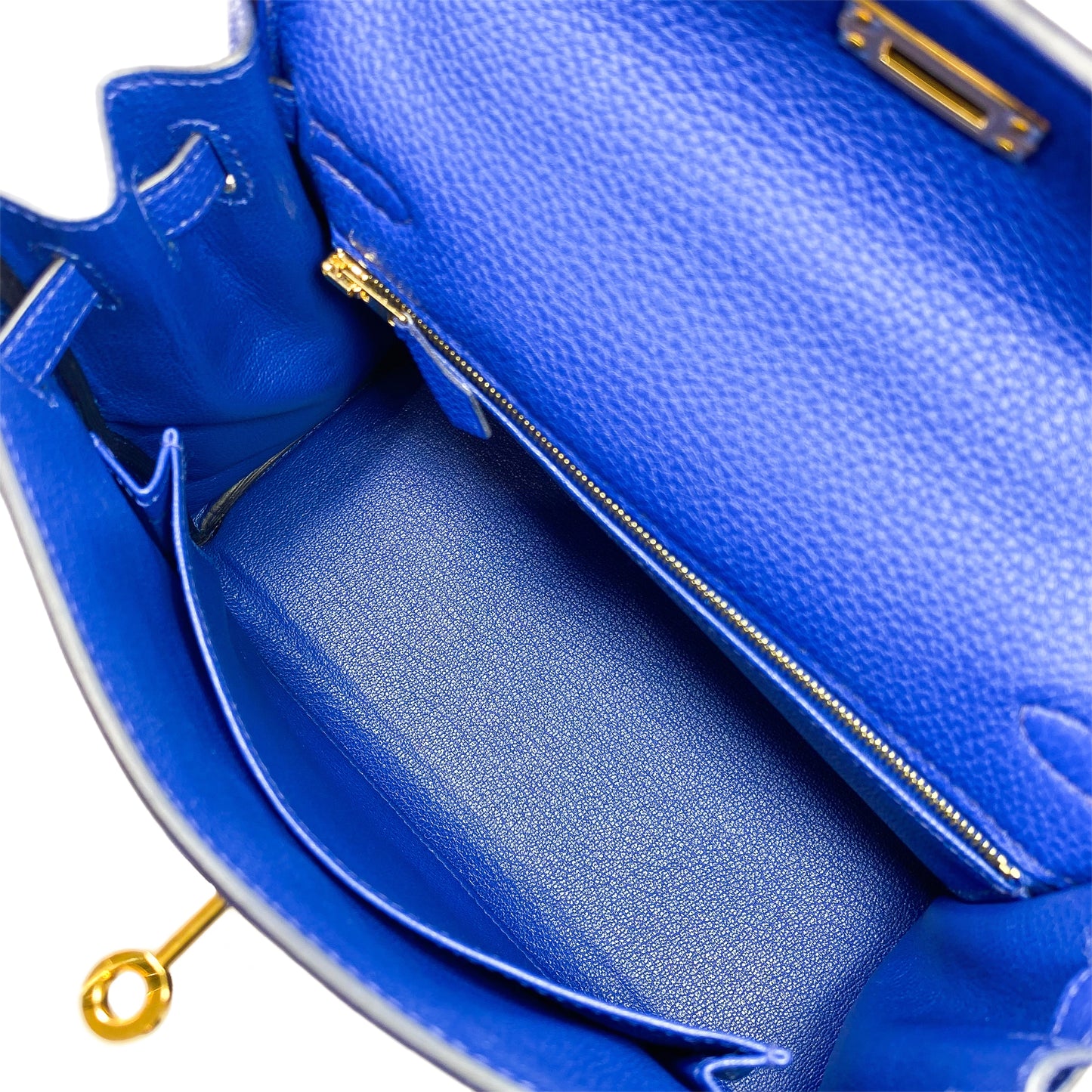 Hermes Kelly 25 Bleu Royal Togo Gold Hardware