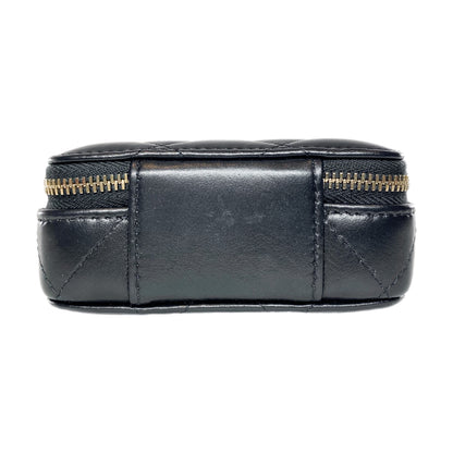 Chanel Black Quilted Mini Lacquered Chain Clutch