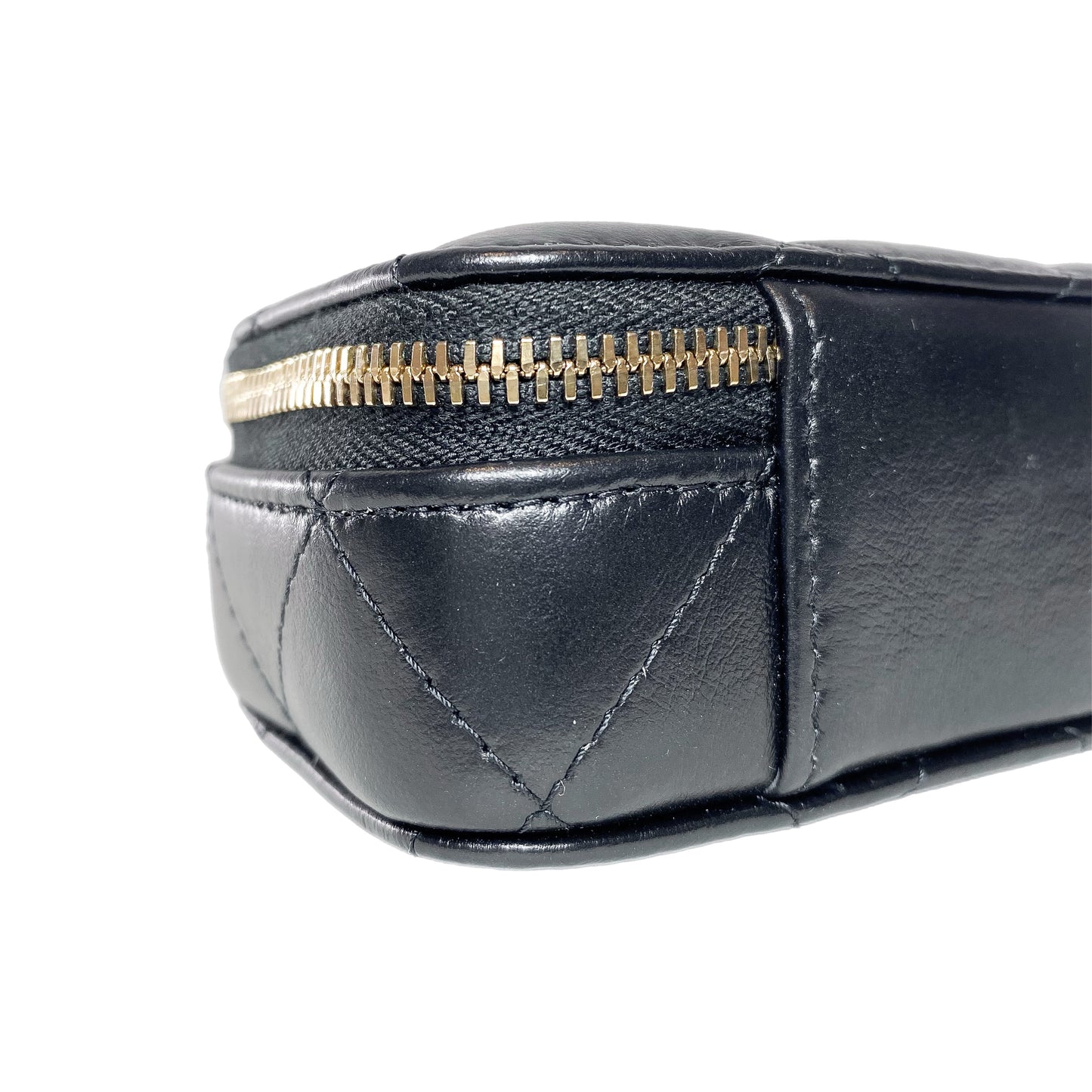 Chanel Black Quilted Mini Lacquered Chain Clutch