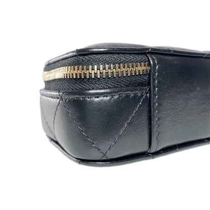 Chanel Black Quilted Mini Lacquered Chain Clutch