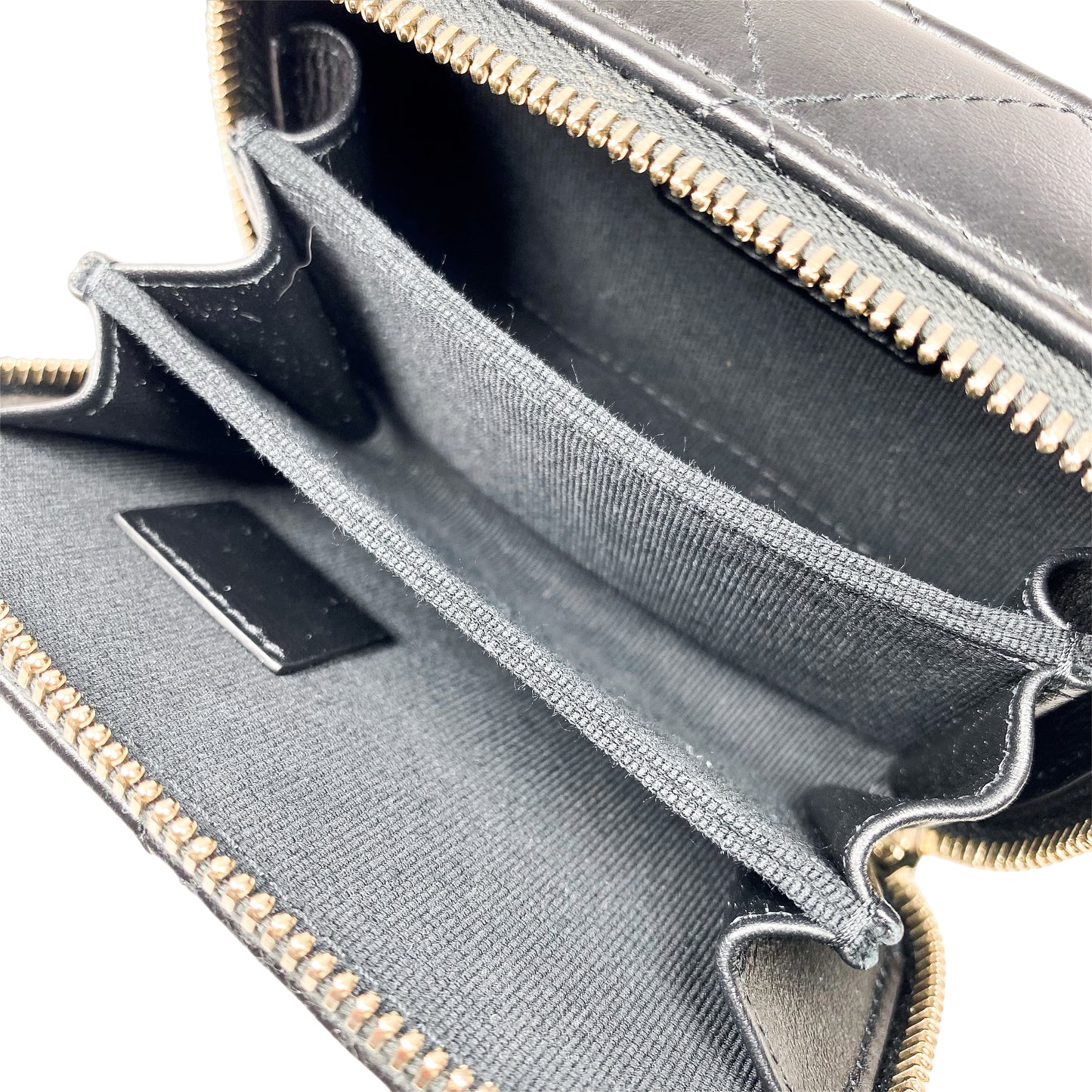 Chanel Black Quilted Mini Lacquered Chain Clutch