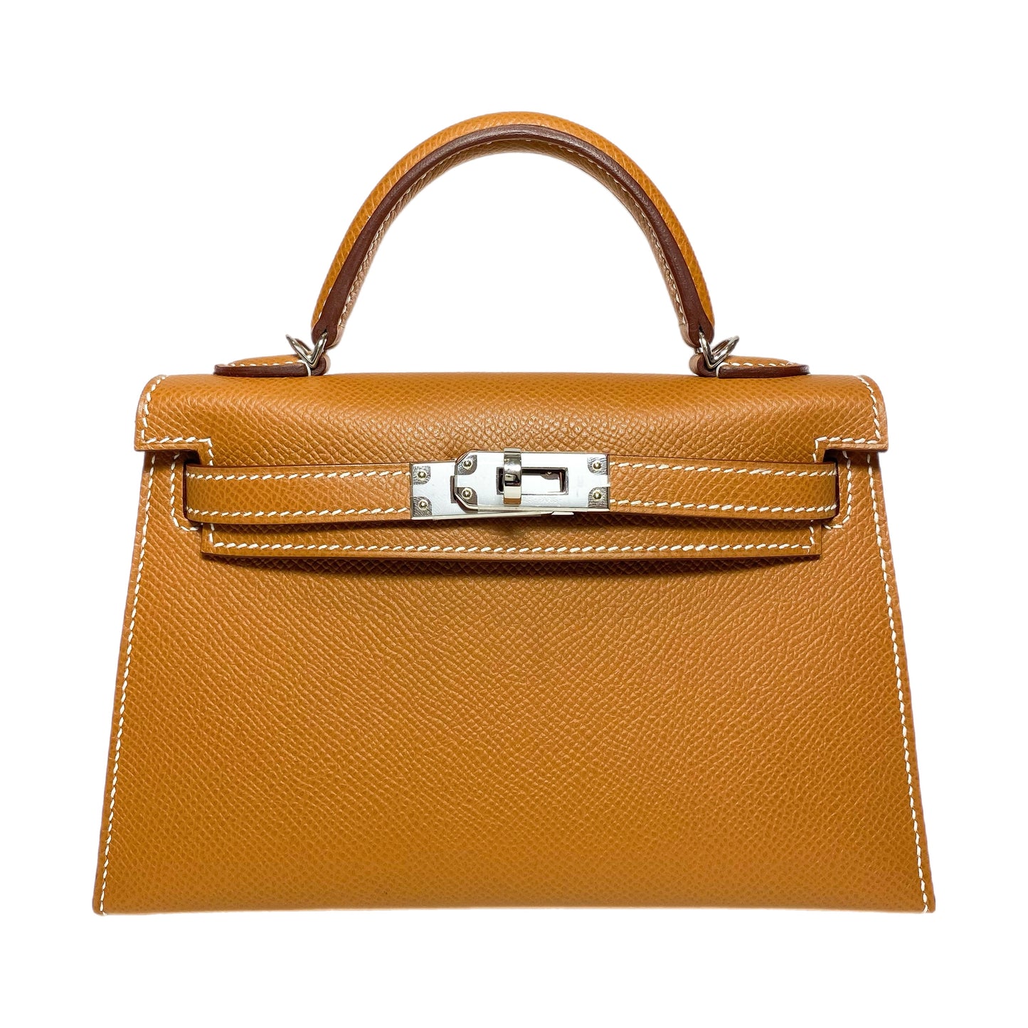 Hermes Mini Kelly 20 Gold Epsom Palladium Hardware