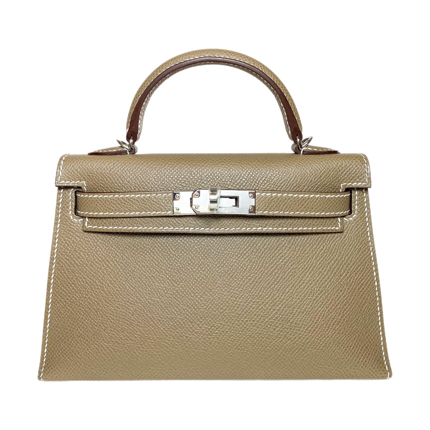 Hermes Mini Kelly 20 Etoupe Epsom Palladium Hardware