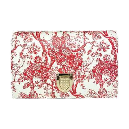 Dior Red Toile de Jouy Diorama Wallet on Chain