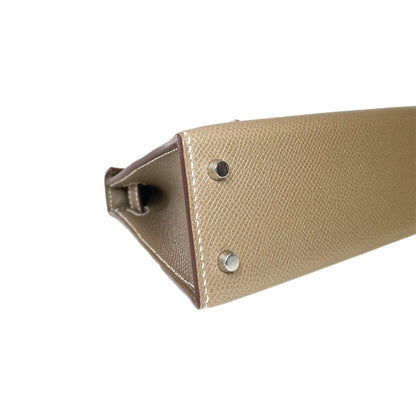 Hermes Mini Kelly 20 Etoupe Epsom Palladium Hardware