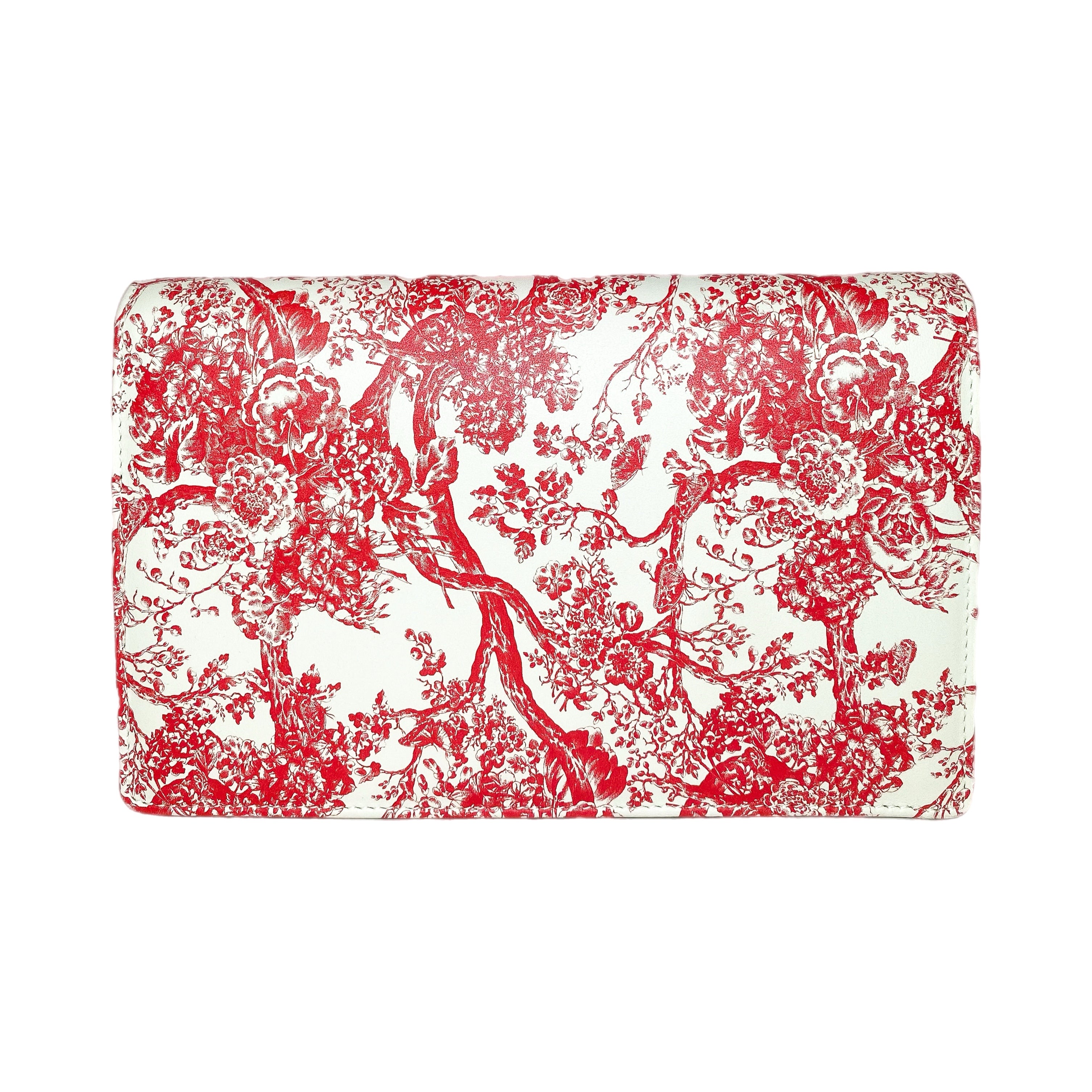 Dior Red Toile de Jouy Diorama Wallet on Chain