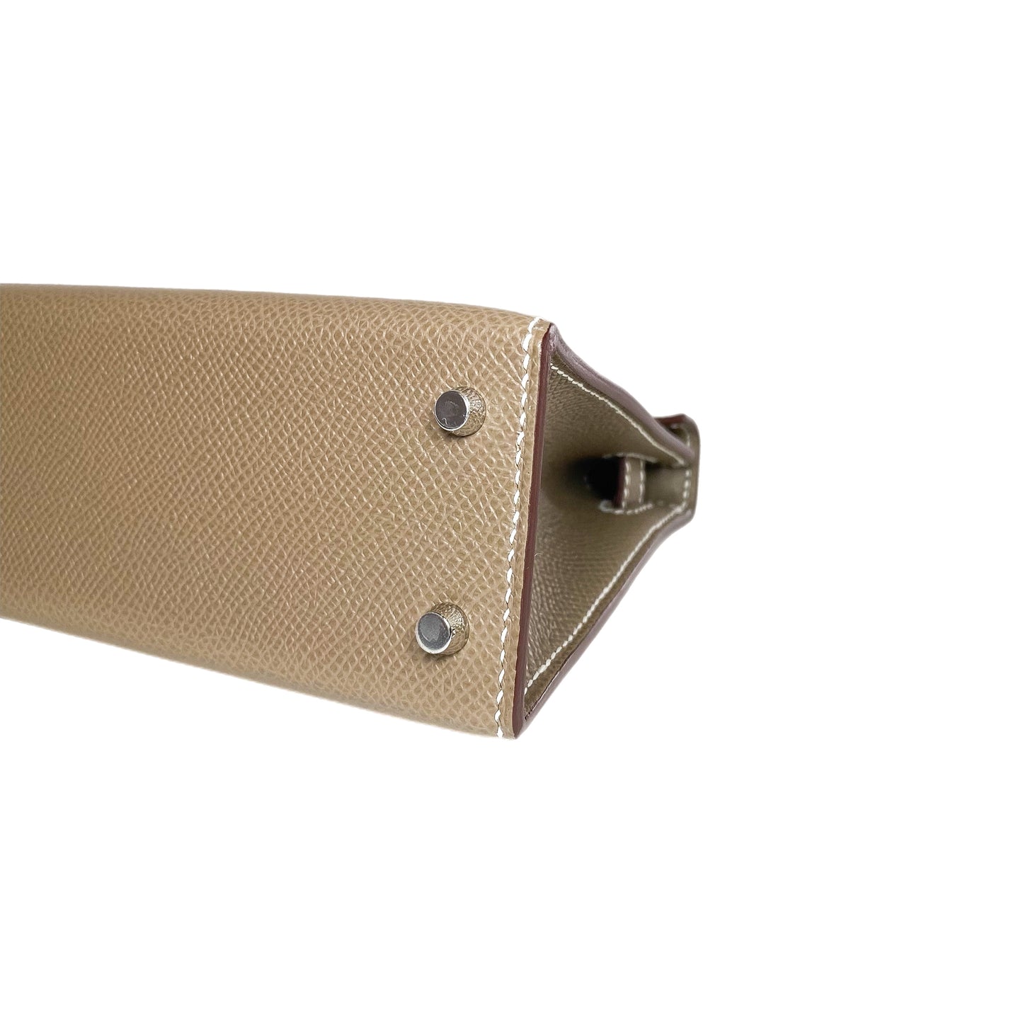 Hermes Mini Kelly 20 Etoupe Epsom Palladium Hardware