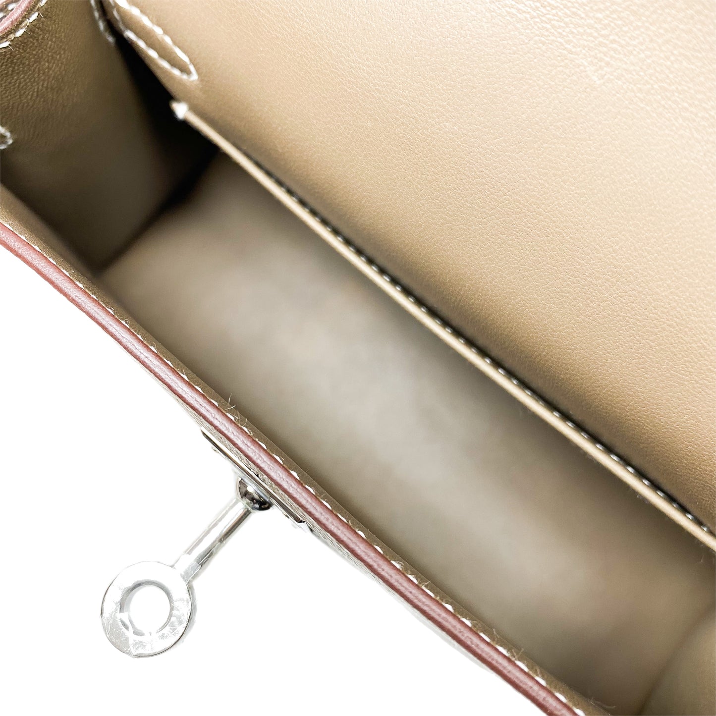 Hermes Mini Kelly 20 Etoupe Epsom Palladium Hardware