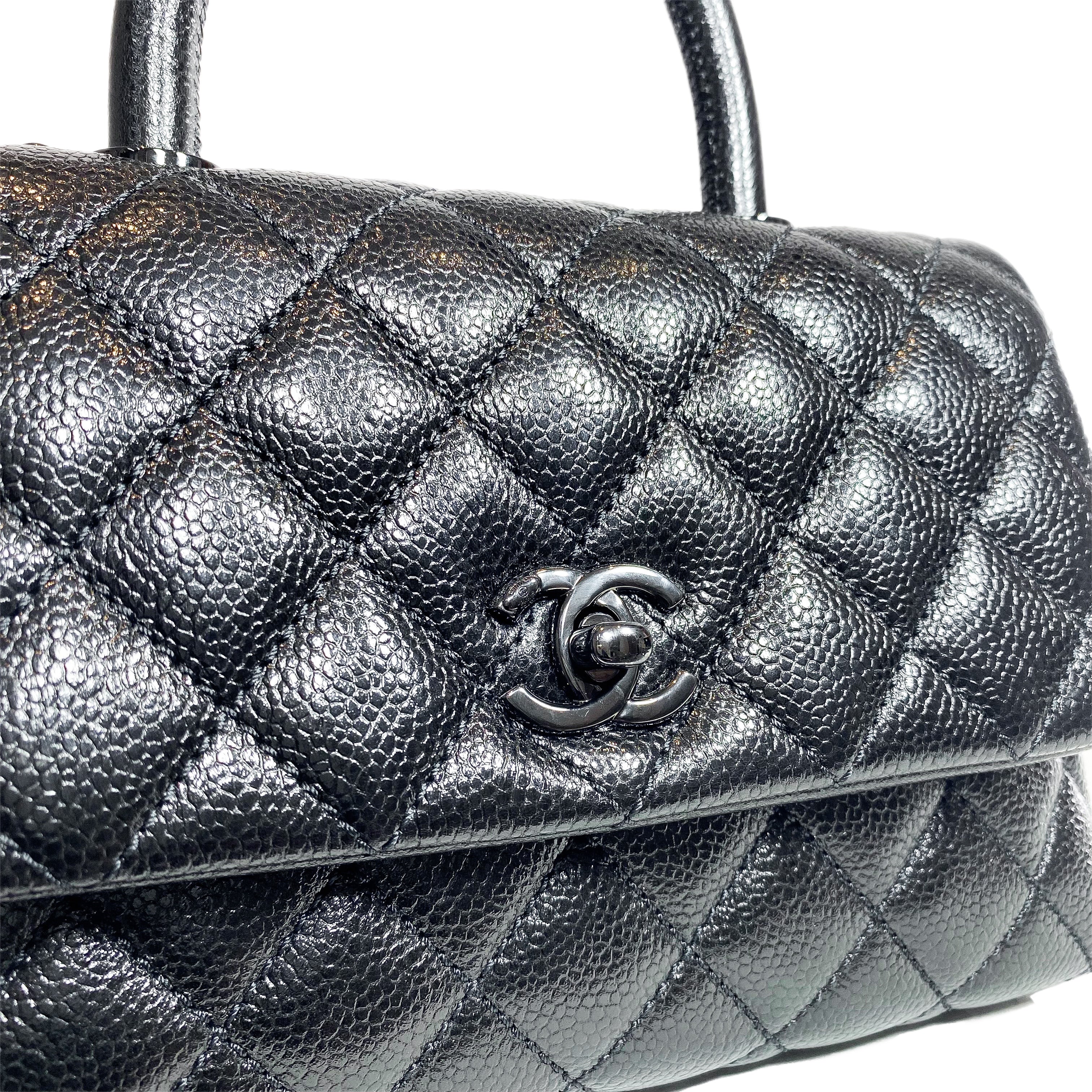 レア！新品CHANEL SO BLACK フラップバック ミニ ココハンドル 【公式 