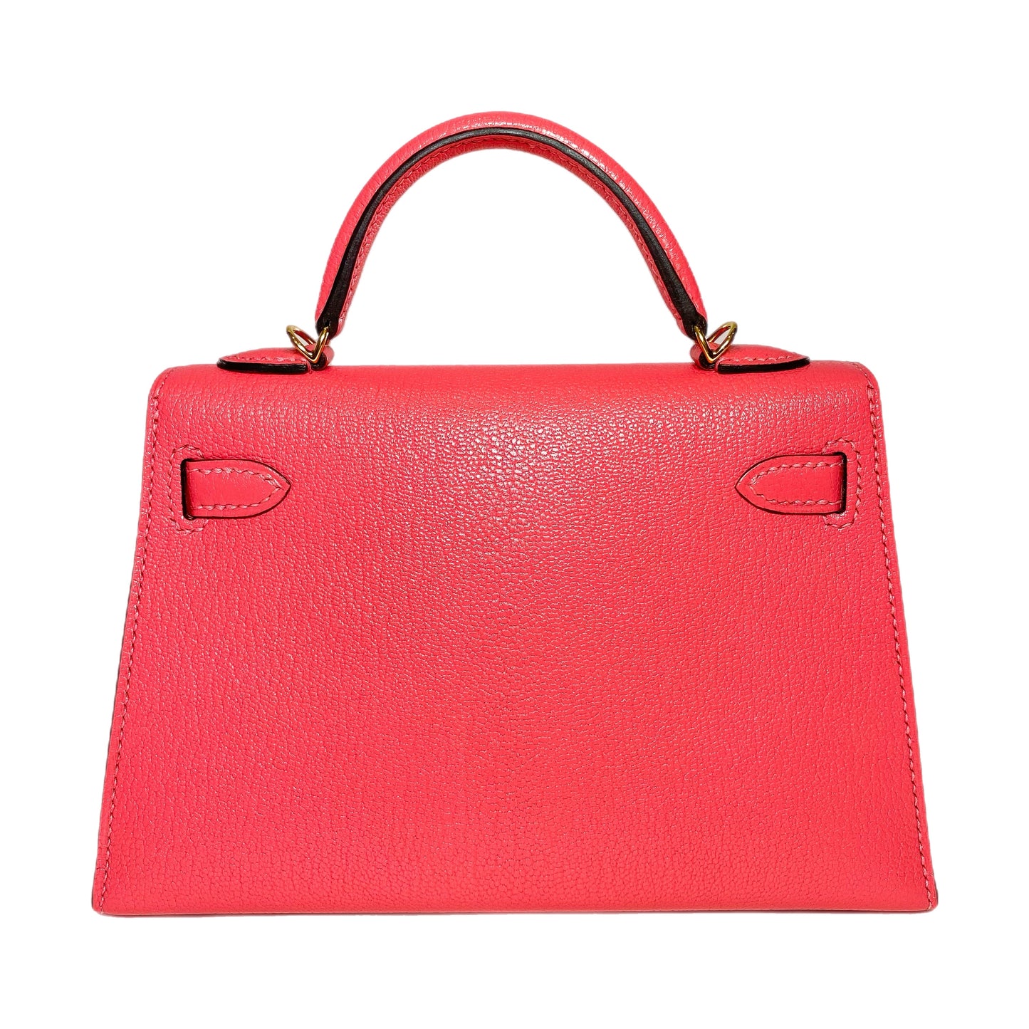 Hermes Mini Kelly 20 Rose Lipstick Chevre Gold Hardware