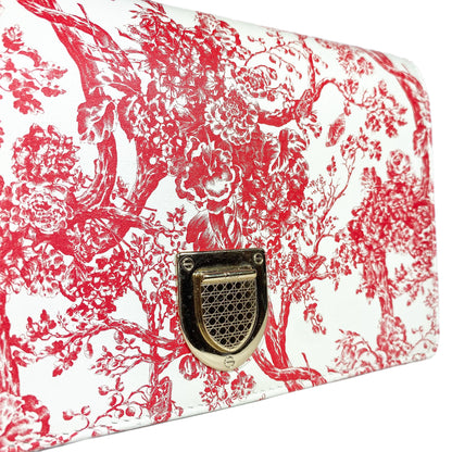 Dior Red Toile de Jouy Diorama Wallet on Chain