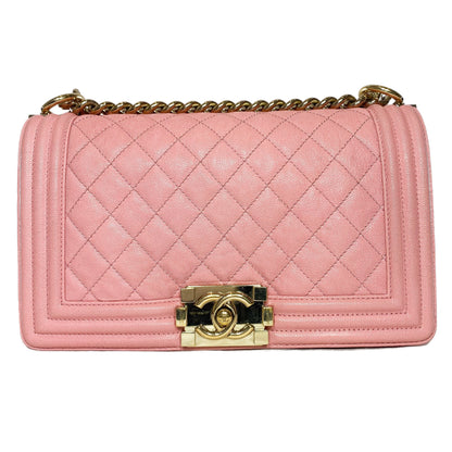 Chanel Pink Old Medium Boy Bag