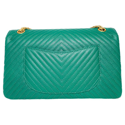 Chanel Green Chevron Reissue Flap Bag
