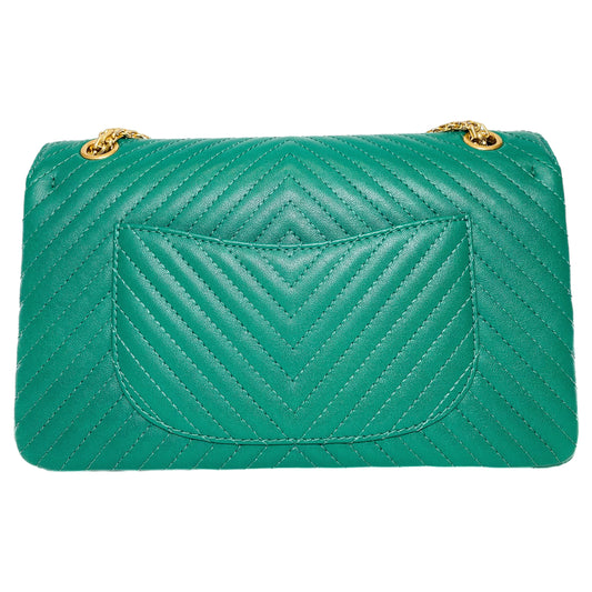 Chanel Green Chevron Reissue Flap Bag