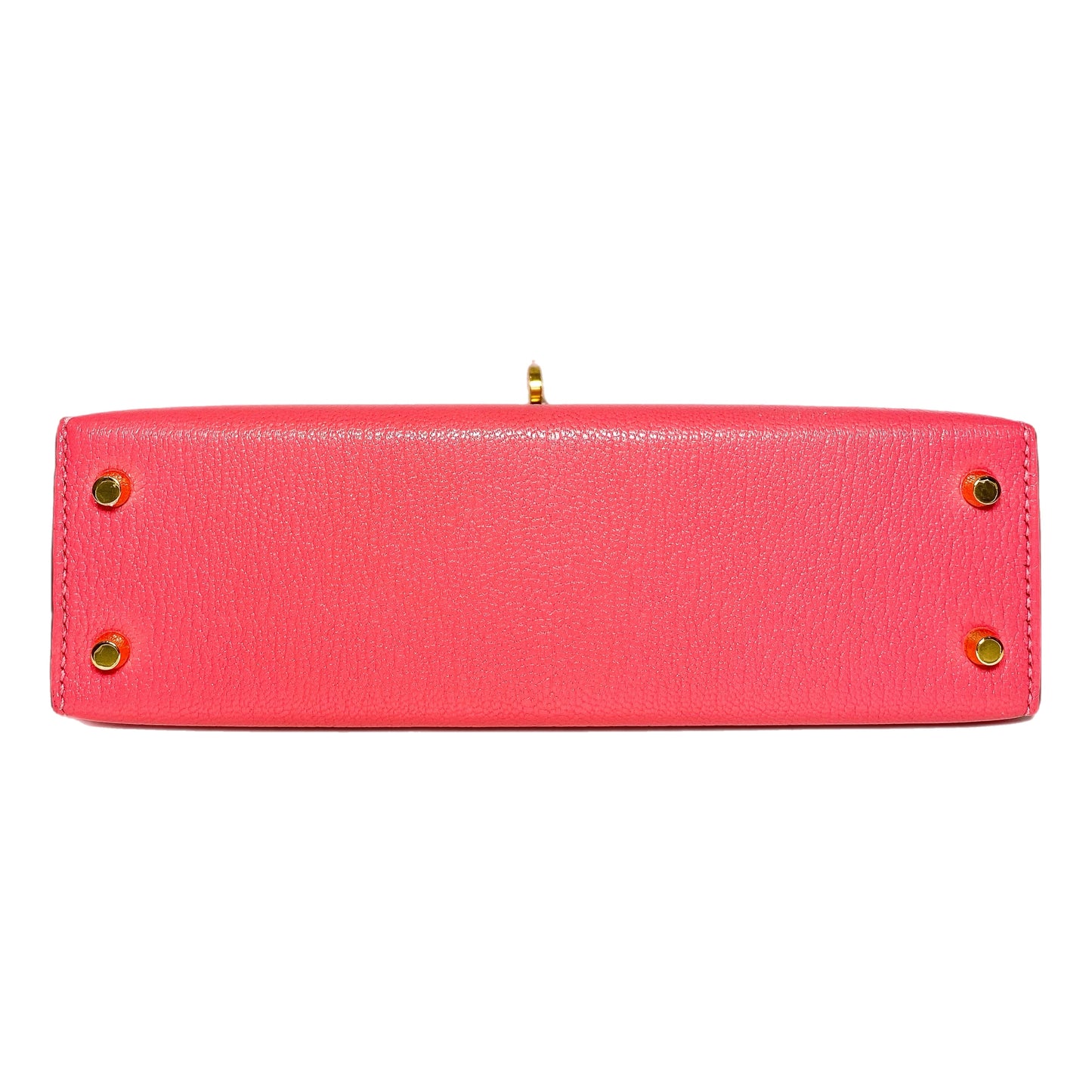 Hermes Mini Kelly 20 Rose Lipstick Chevre Gold Hardware