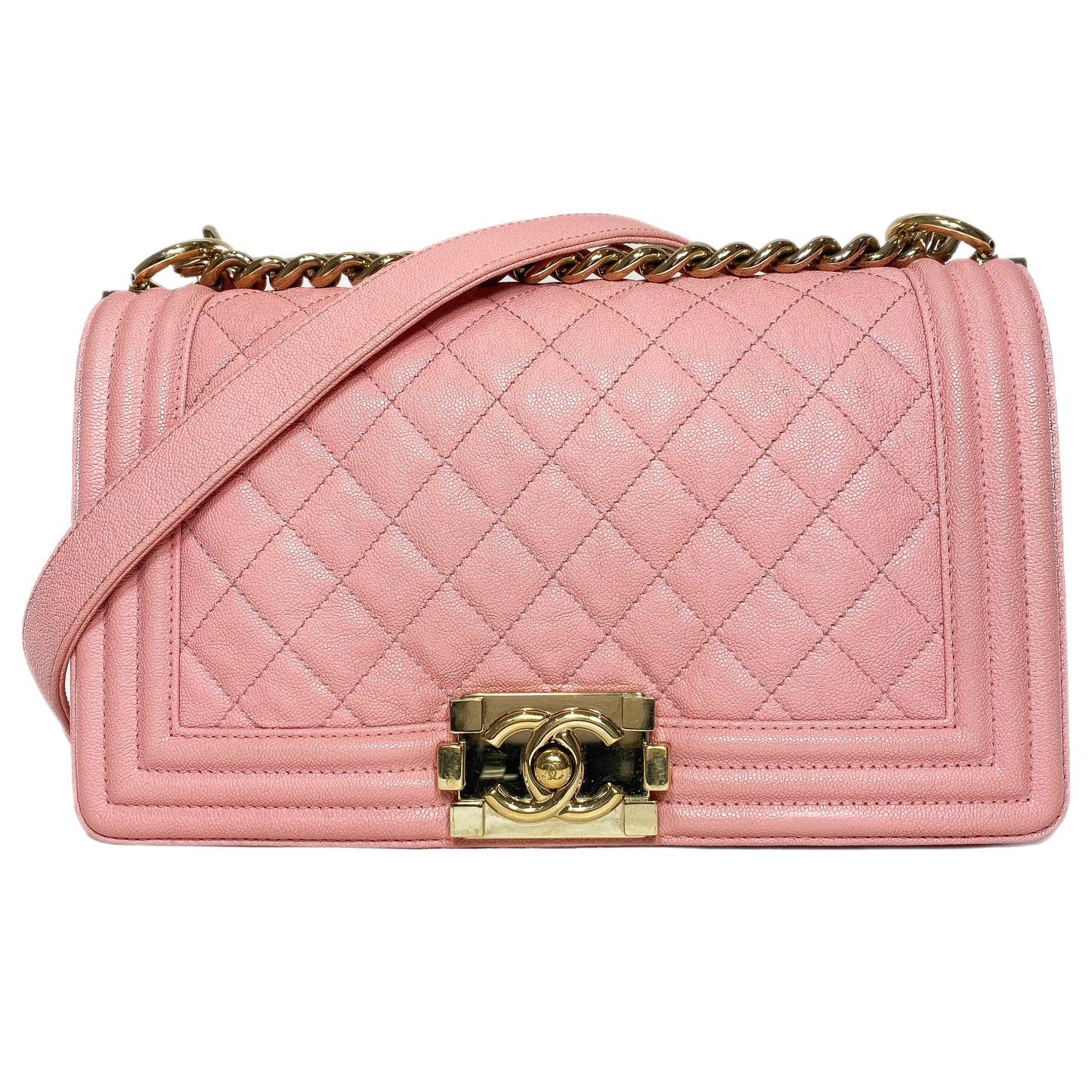 Chanel Pink Old Medium Boy Bag
