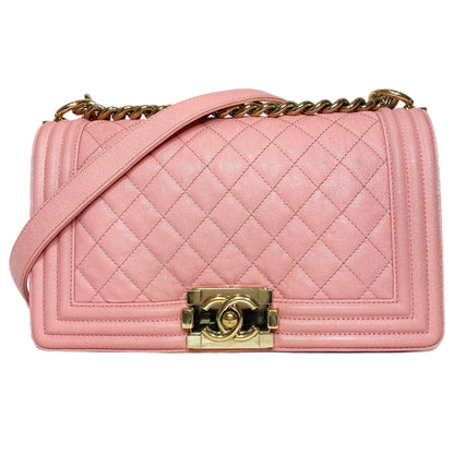 Chanel Pink Old Medium Boy Bag