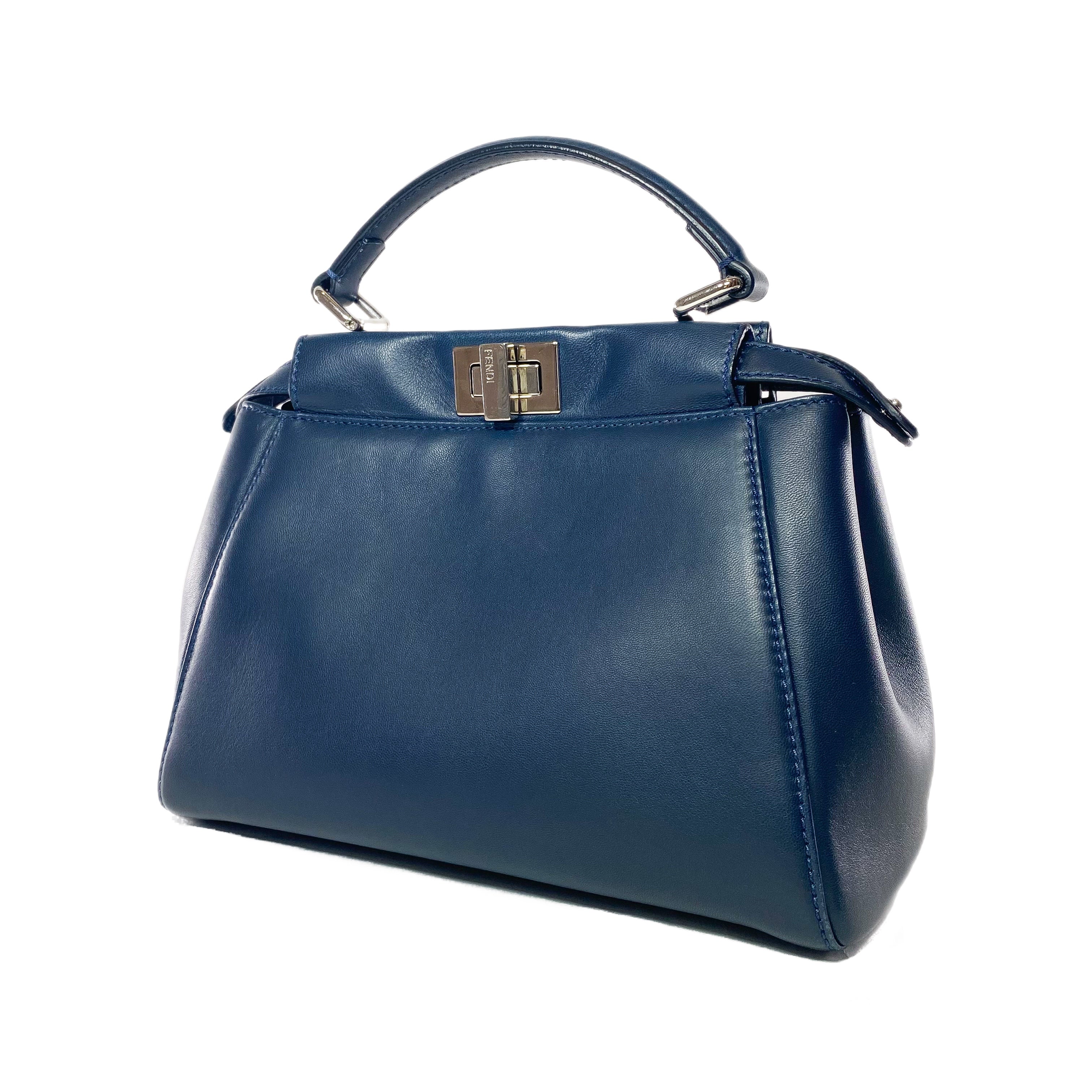 Fendi Dark Blue Mini Peekaboo