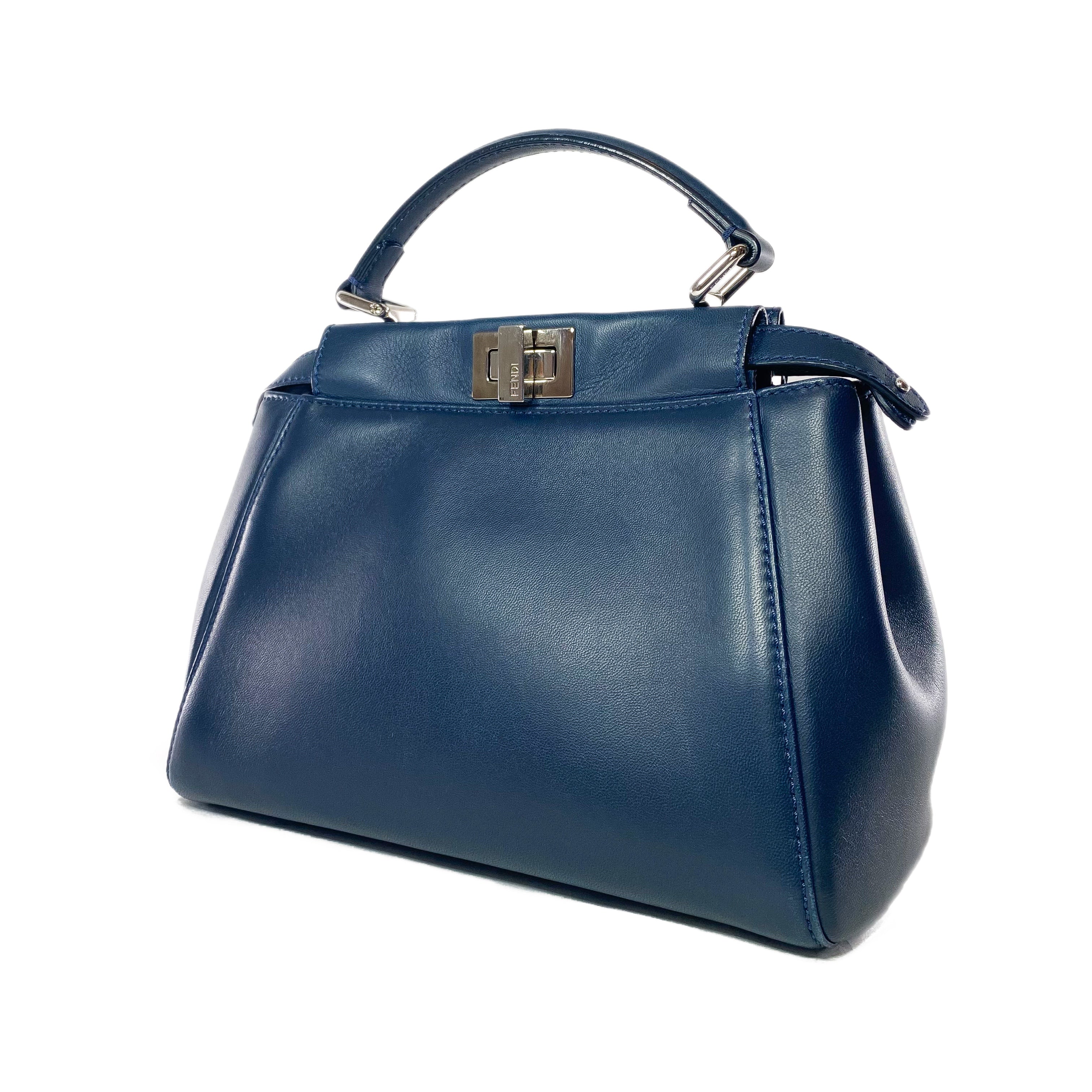 Fendi Dark Blue Mini Peekaboo