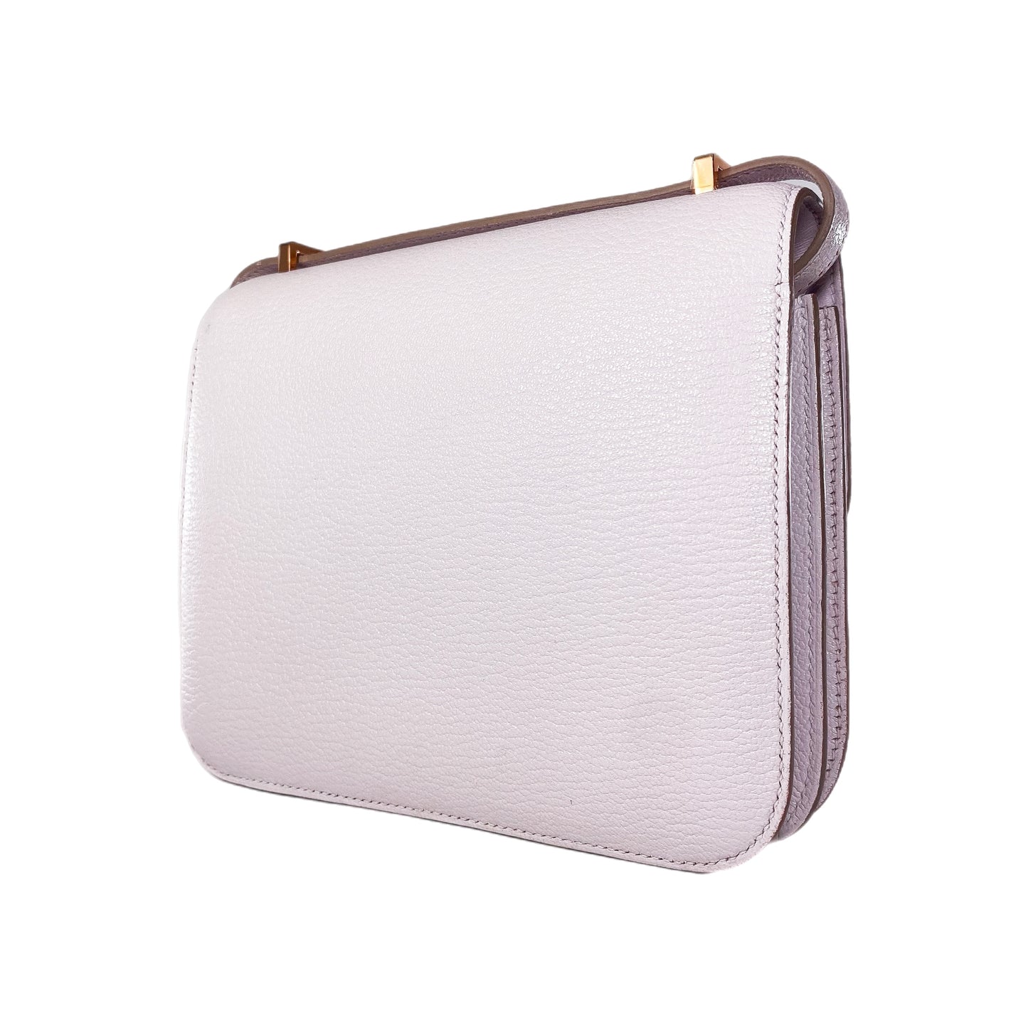 Hermes Constance 18 Mauve Pale Chevre Rose Gold Hardware