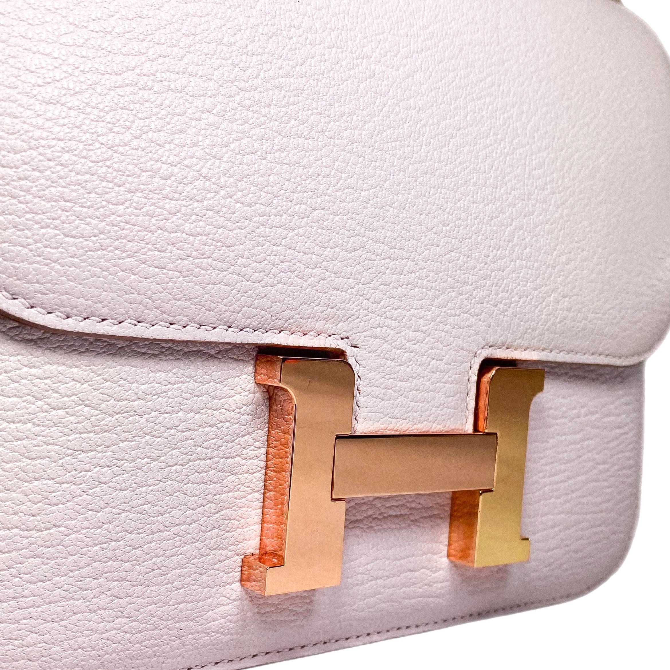 HERMES　パレオ Hermes Constance 18 Rose Pourpre Chèvre Leather Palladium Hardware