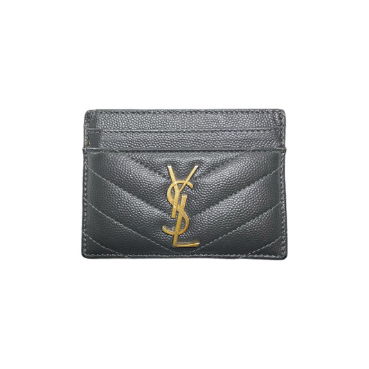 St Laurent Dark Grey Cardholder