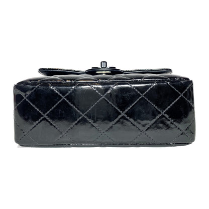 Chanel So Black Patent Mini Square Flap Bag
