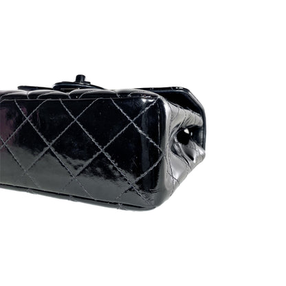 Chanel So Black Patent Mini Square Flap Bag