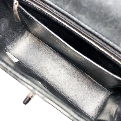 Chanel So Black Patent Mini Square Flap Bag