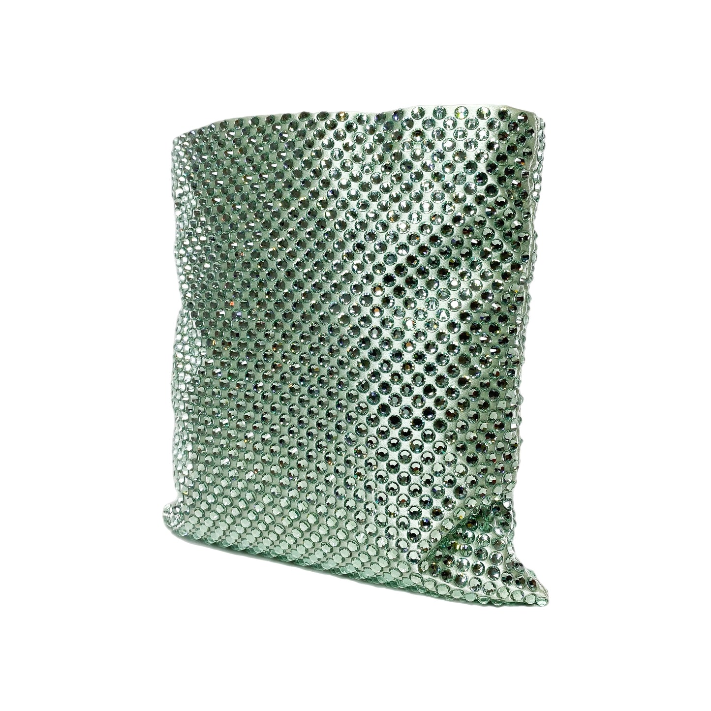 Prada Green Metal Triangle Logo Chain Crossbody