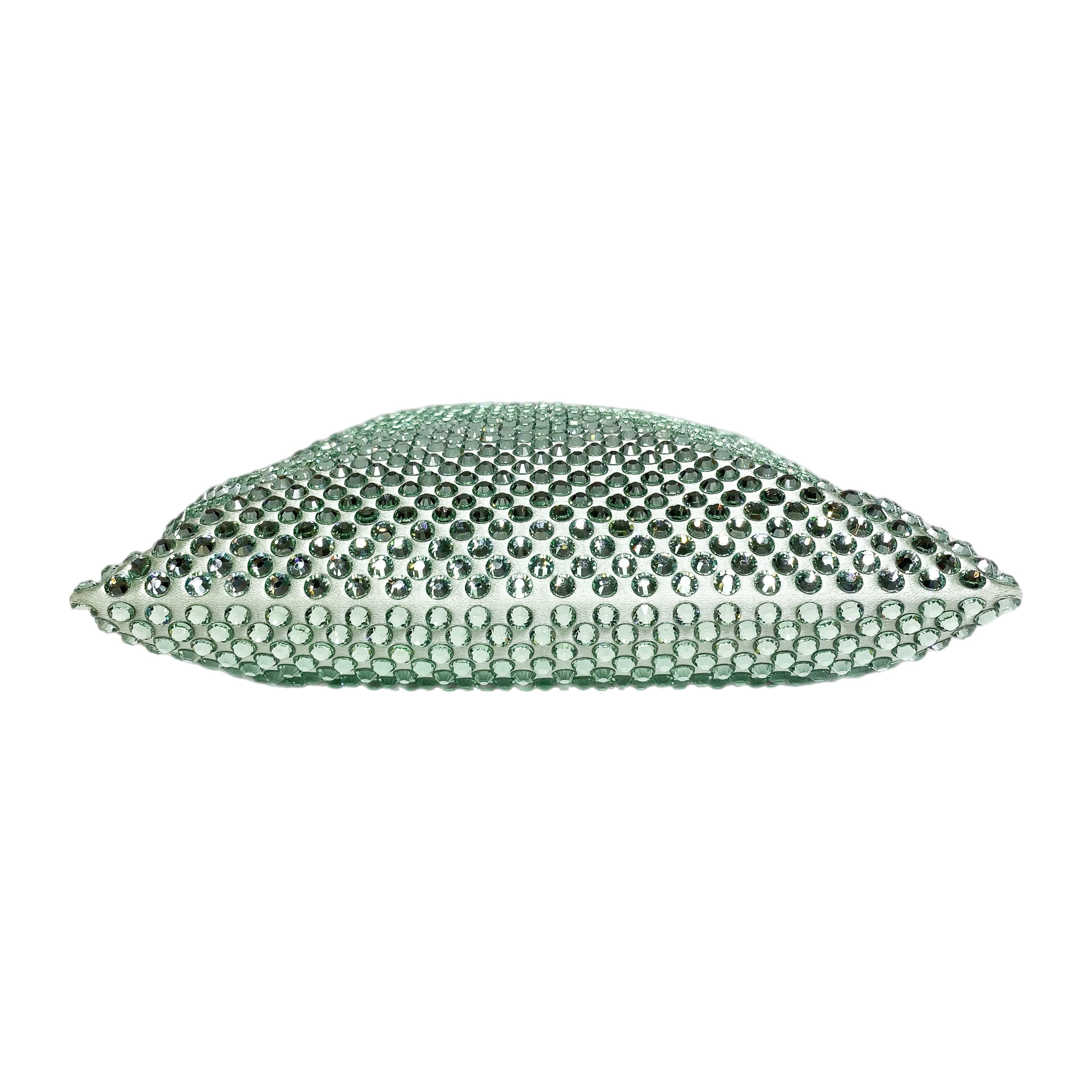 Prada Green Metal Triangle Logo Chain Crossbody