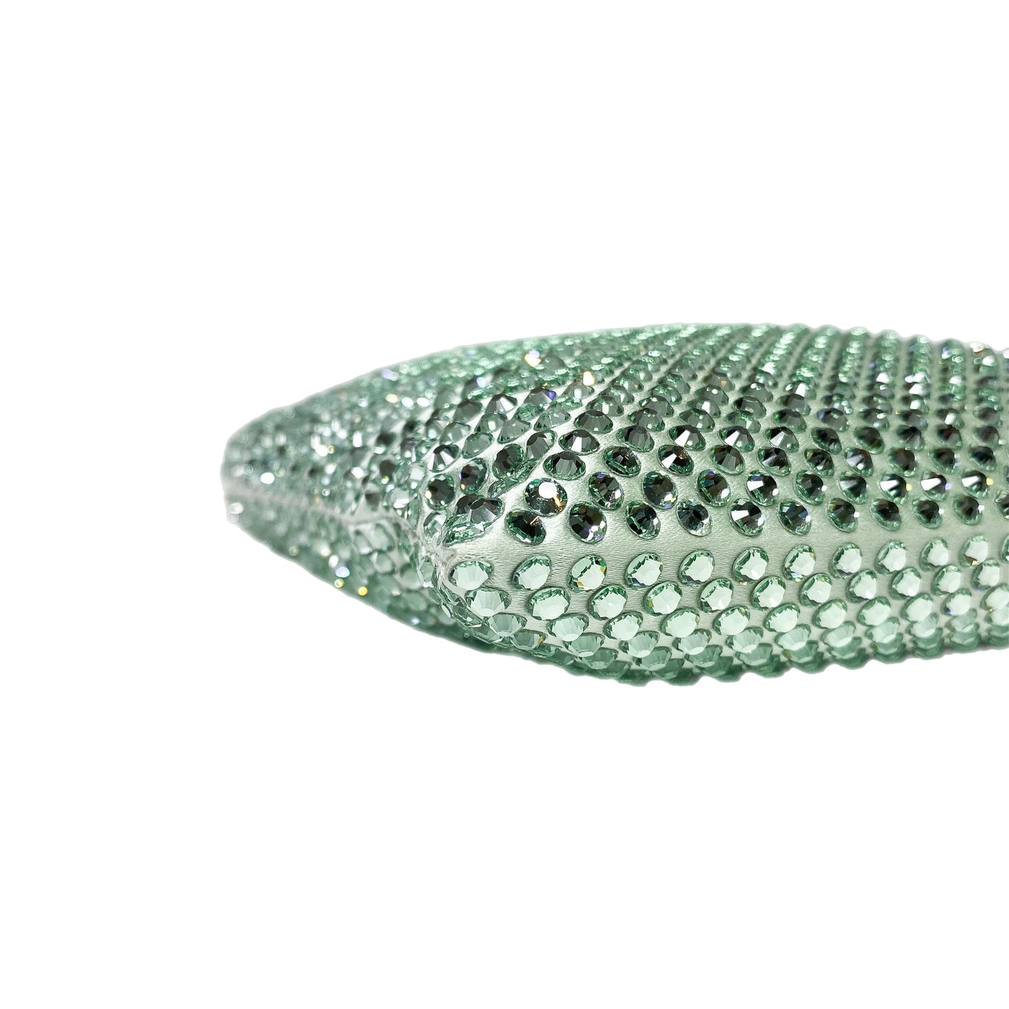 Prada Green Metal Triangle Logo Chain Crossbody