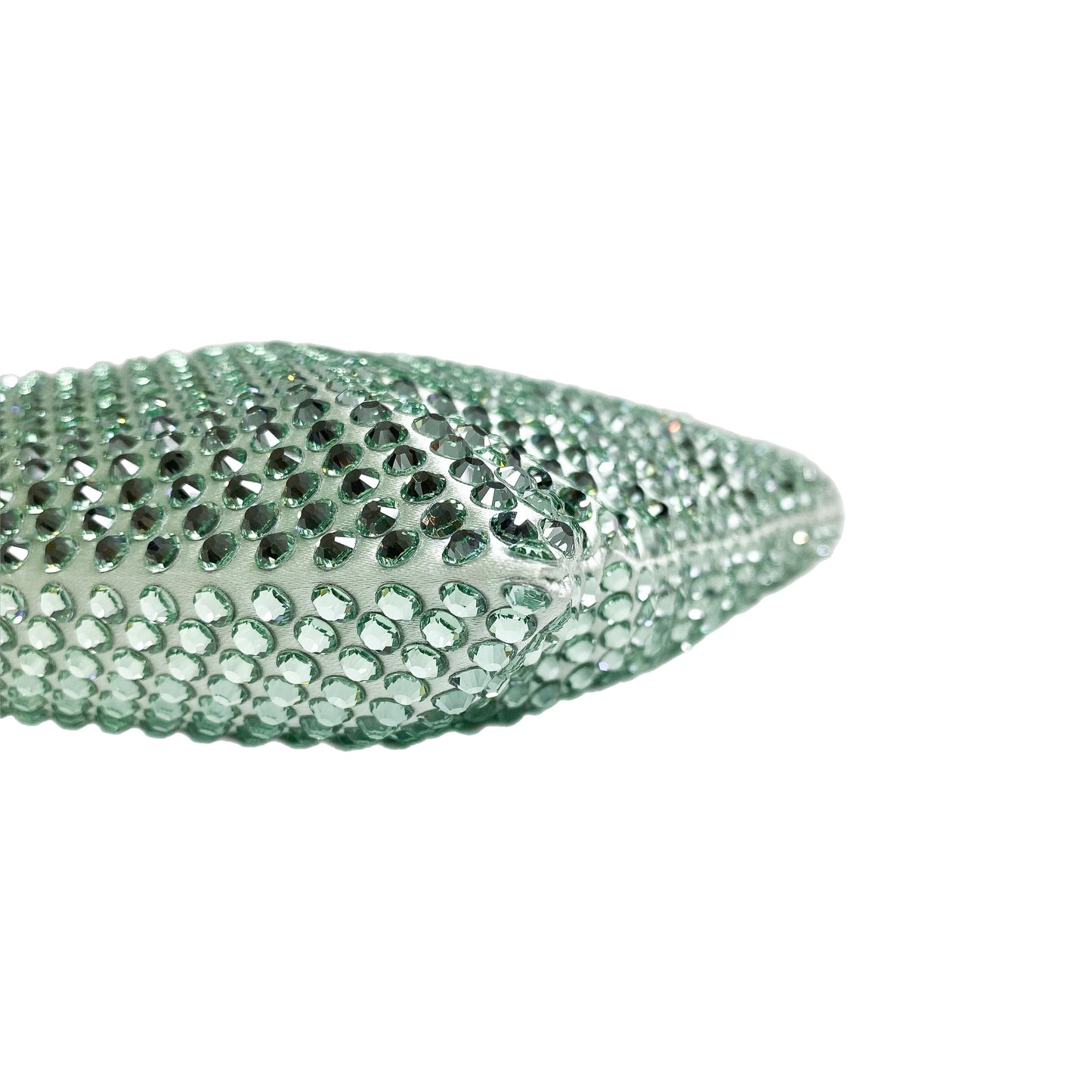 Prada Green Metal Triangle Logo Chain Crossbody