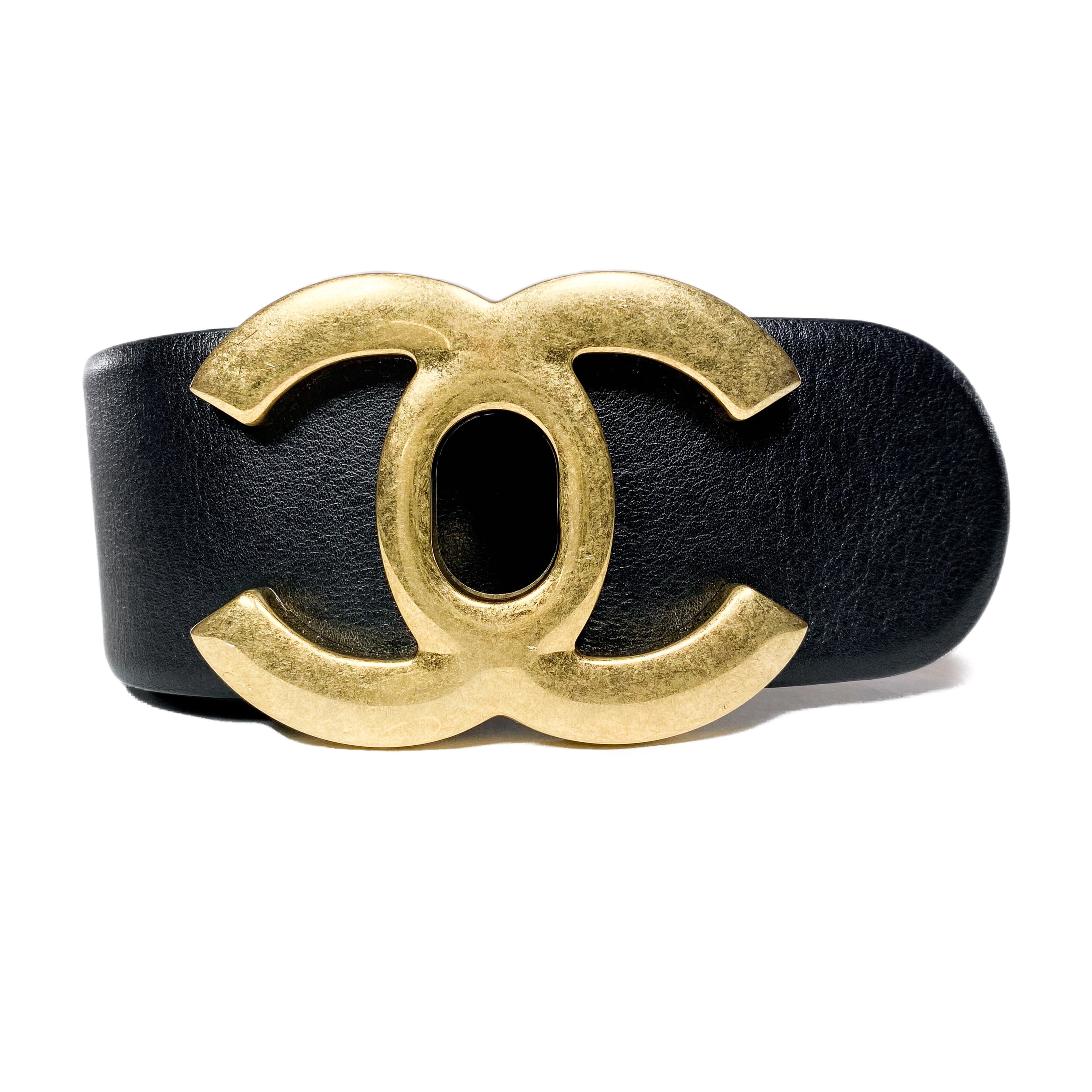 Chanel Black CC Turn Lock Belt