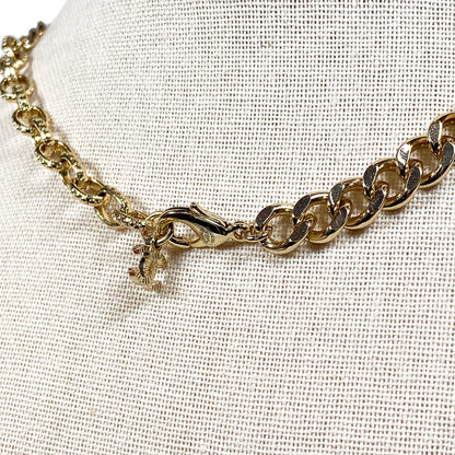 Chanel Black CC Heart Choker