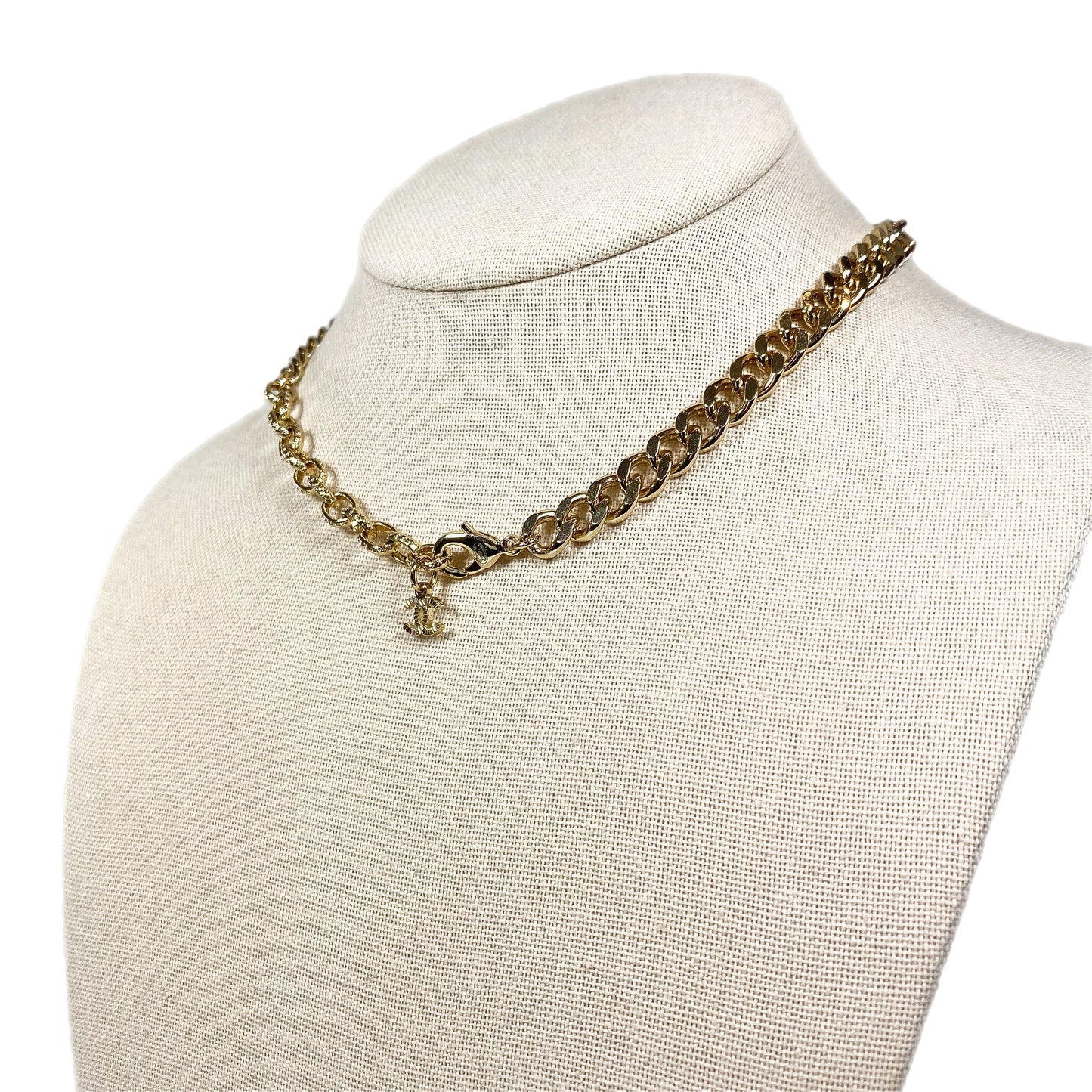 Chanel Black CC Heart Choker