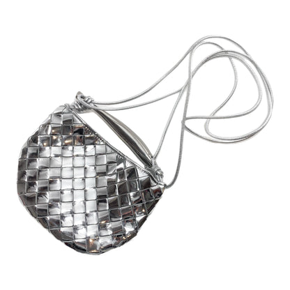 Bottega Veneta Silver Mirrored Laminated Sardine Bag