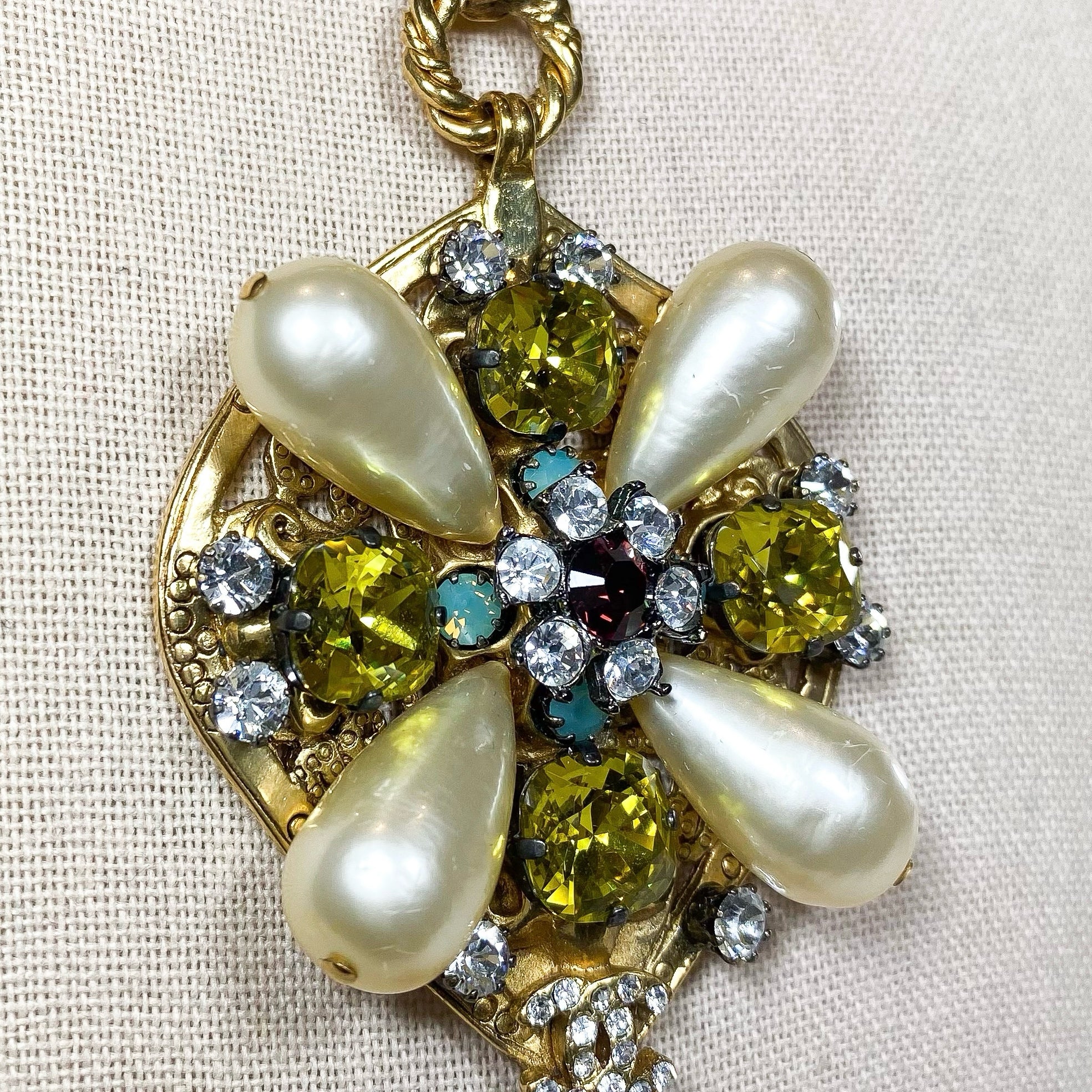 Chanel Vintage Gold Amethyst Necklace