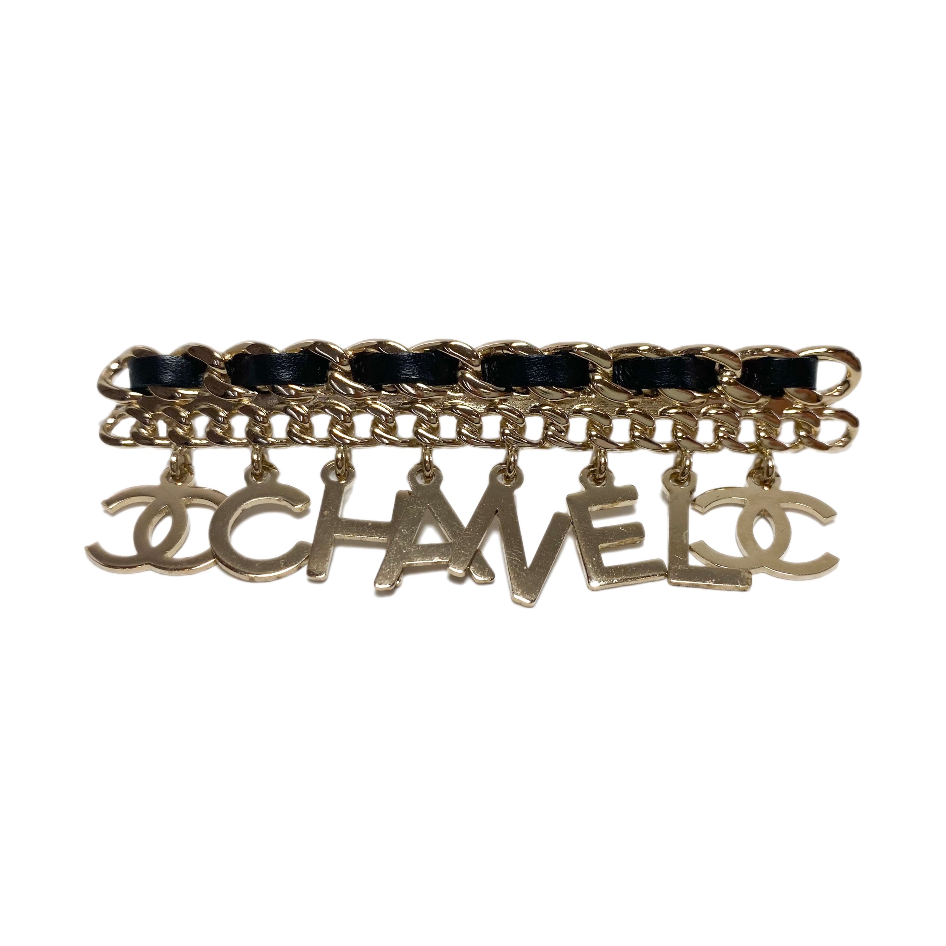 Chanel Brooch with Charm Letters