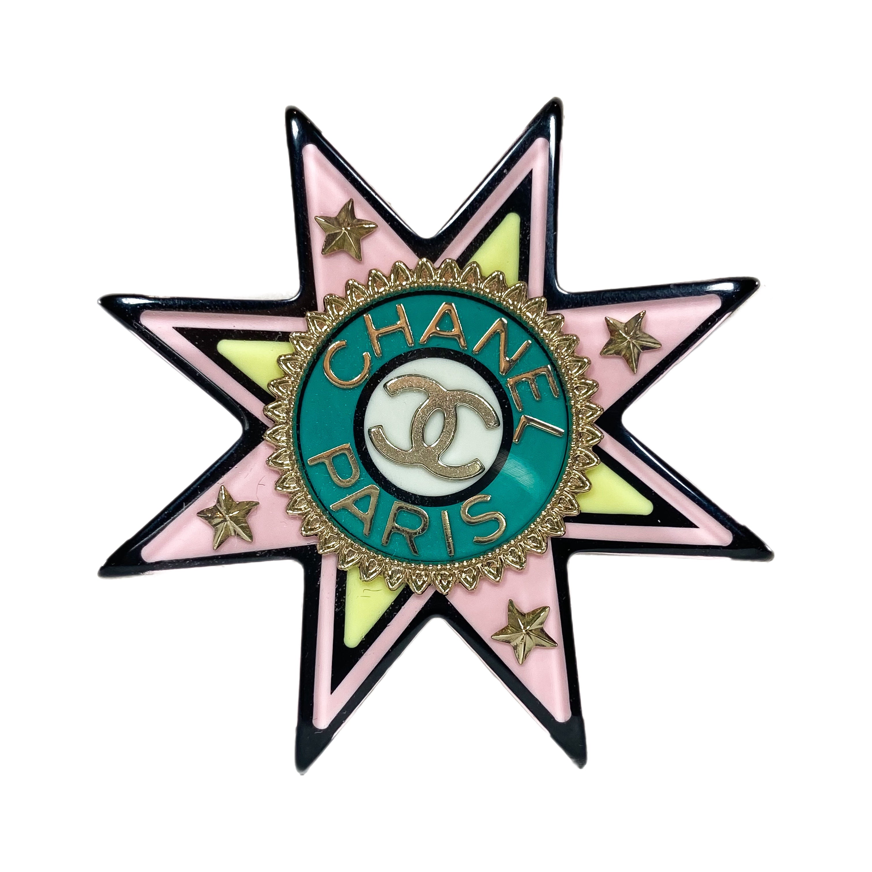Chanel Multicolor Resin Star Brooch