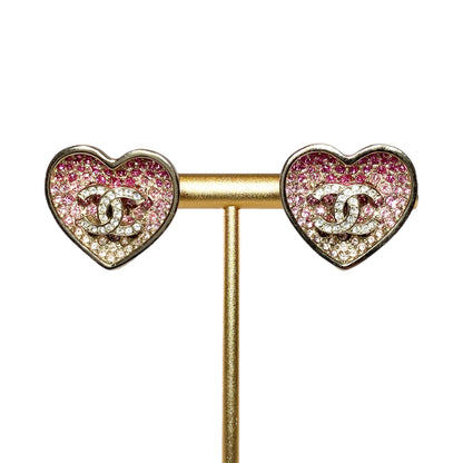 Chanel Pink Heart Earrings