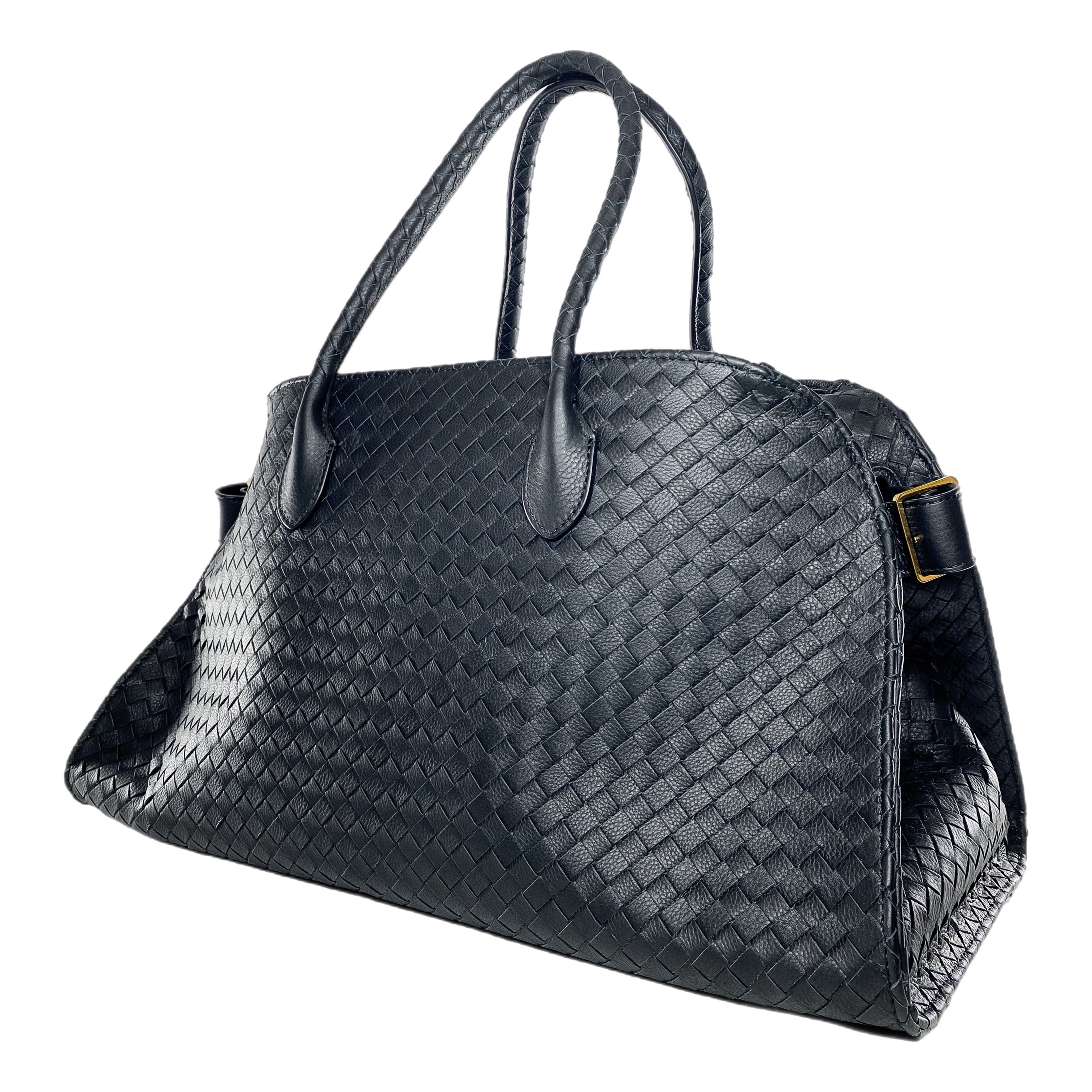 The Row Black Interwoven Margaux Tote Bag