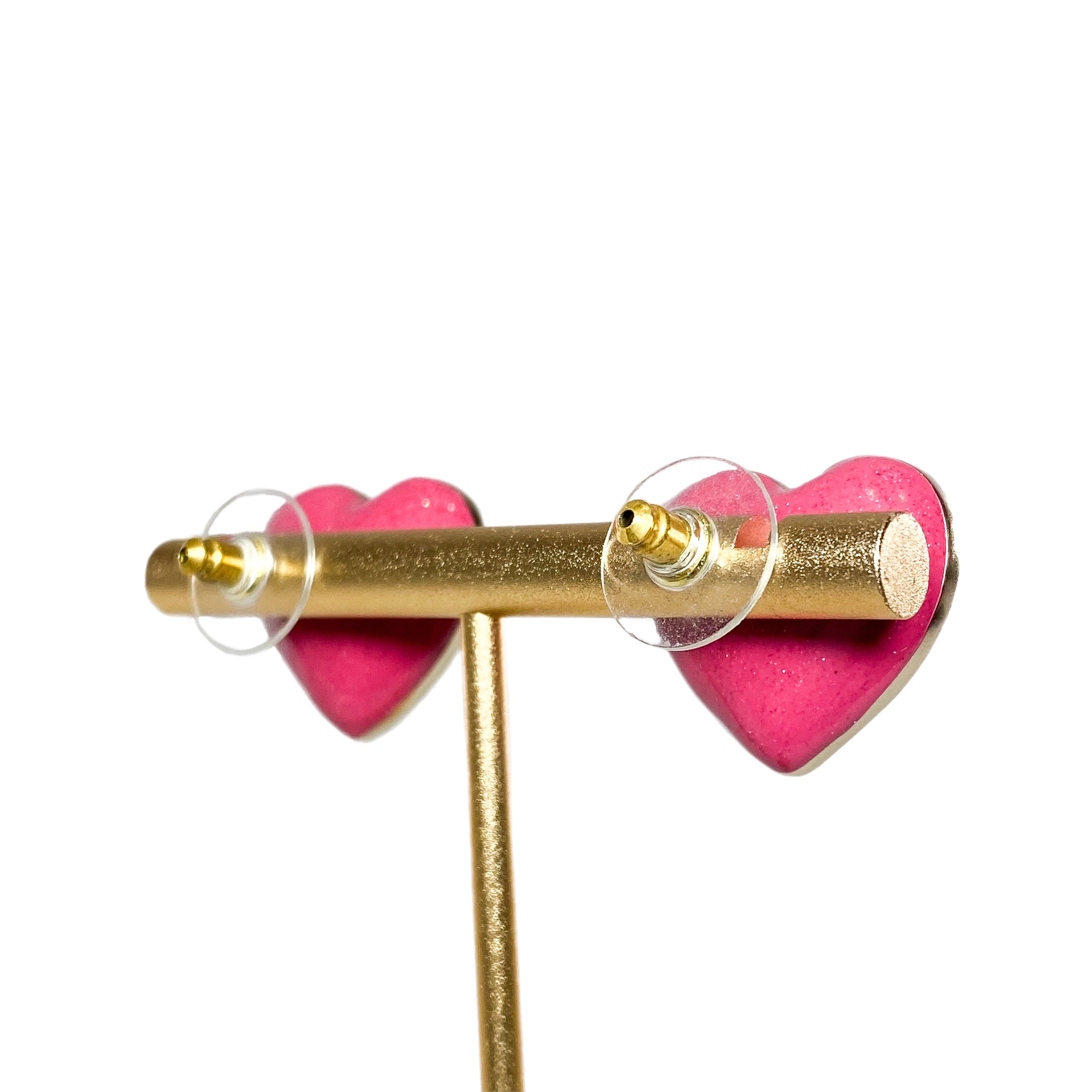 Chanel Pink Heart Earrings